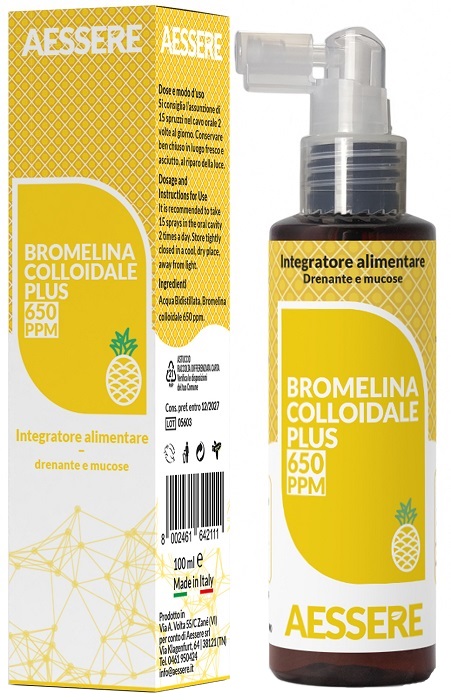 BROMELINA COLLOIDALE PLUS SPRAY 650 PPM 100 ML - Farmacia Castello Srl