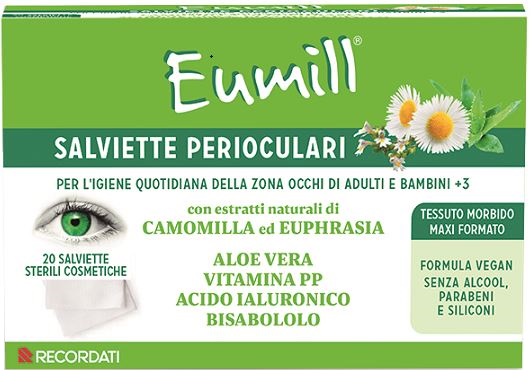 EUMILL SALVIETTE PERIOCULARI 20 PEZZI - Farmacia Castello Srl