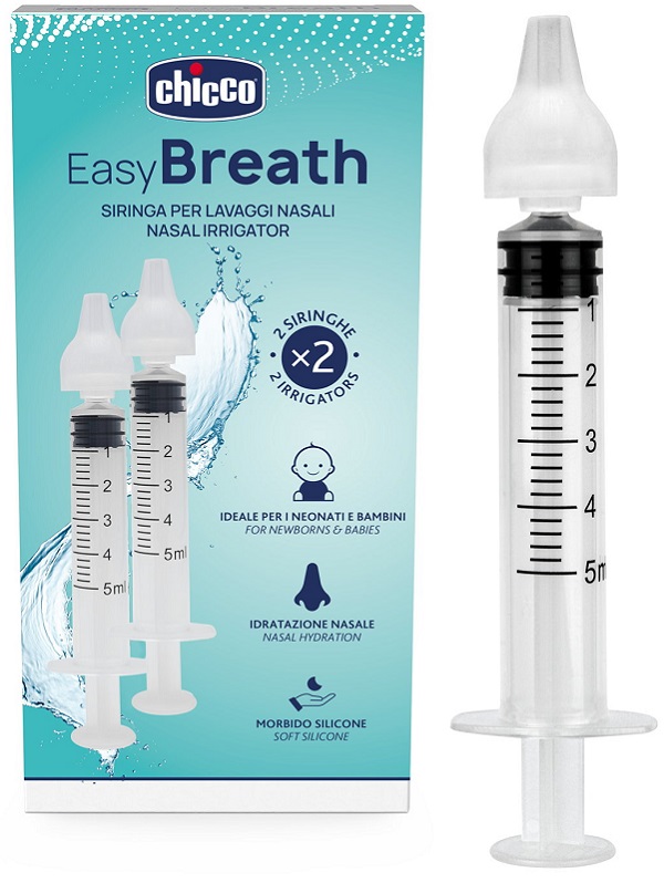 SIRINGA NASALE LAVAGGI EASY BREATH CHICCO 2 PEZZI - Farmacia Castello Srl