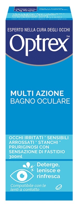 BAGNO OCULARE OPTREX MULTI AZIONE 300 ML + OCCHIERA FLESSIBILE - Farmacia Castello Srl