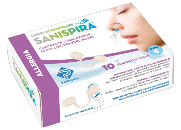 SANISPIRA ALLERGIA DISPOSITIVO NASALE 10 PEZZI TAGLIA S - Farmacia Castello Srl