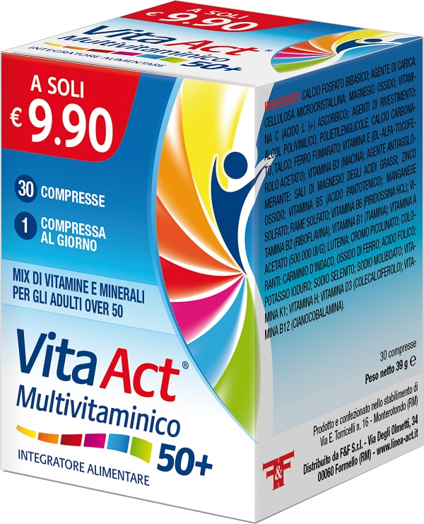 VITA ACT MULTIVITAMINICO 50+ 30 COMPRESSE - Farmacia Castello Srl