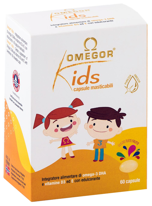 OMEGOR KIDS 60 CAPSULE MASTICABILI - Farmacia Castello Srl