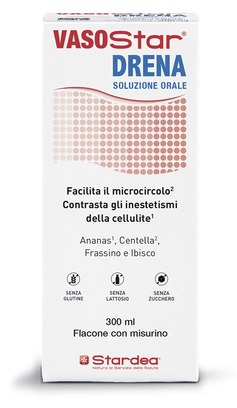 VASOSTAR DRENA 300 ML CON EDULCORANTE - Farmacia Castello Srl
