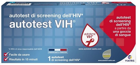 AUTOTEST VIH SCREENING DELL'HIV CONTIENE 1 AUTOTEST + SOLUZIONE + BISTURI + CEROTTO + GARZA + SALVIETTA DISINFETTANTE - Farmacia Castello Srl