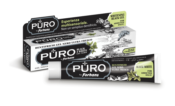 DENTIFRICIO FORHANS GEL BLACK4WHITE - Farmacia Castello Srl