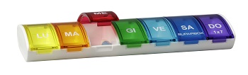 SUPAIRBOX PORTAPILLOLE SETTIMANALE 1X7 ARCOBALENO - Farmacia Castello Srl