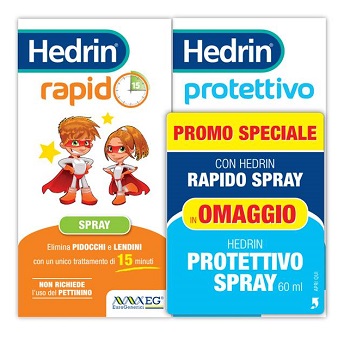 HEDRIN RAPIDO SPRAY PROMO + HEDRIN PROTETTIVO OMAGGIO - Farmacia Castello Srl