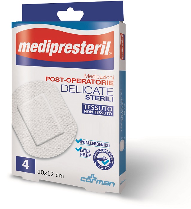 MEDICAZIONE POST OPERATORIA MEDIPRESTERIL DELICATA TNT 10X12CM 5 PEZZI - Farmacia Castello Srl