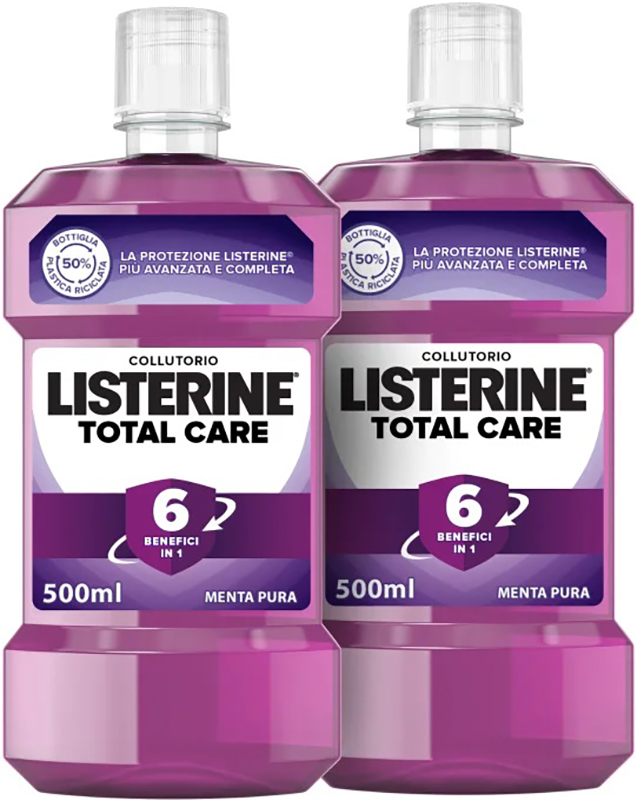 LISTERINE TOTAL CARE ZERO 2 PEZZI 500 ML - Farmacia Castello Srl