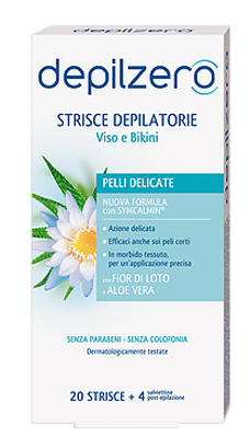 DEPILZERO STRISCE VISO E BIKINI 20 PEZZI - Farmacia Castello Srl