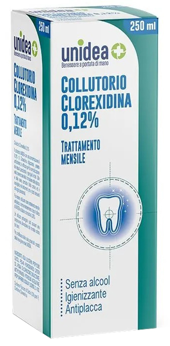 UNIDEA COLLUTORIO CLOREXIDINA 0,12% 250 ML - Farmacia Castello Srl