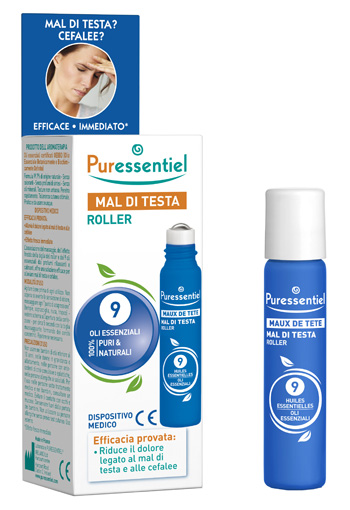 PURESSENTIEL ROLLER MAL DI TESTA AI 9 OLI ESSENZIALI 5 ML - Farmacia Castello Srl