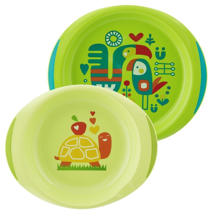 CHICCO PIATTO FONDO E PIANO 12 MESI+ AZZURRO/VERDE - Farmacia Castello Srl