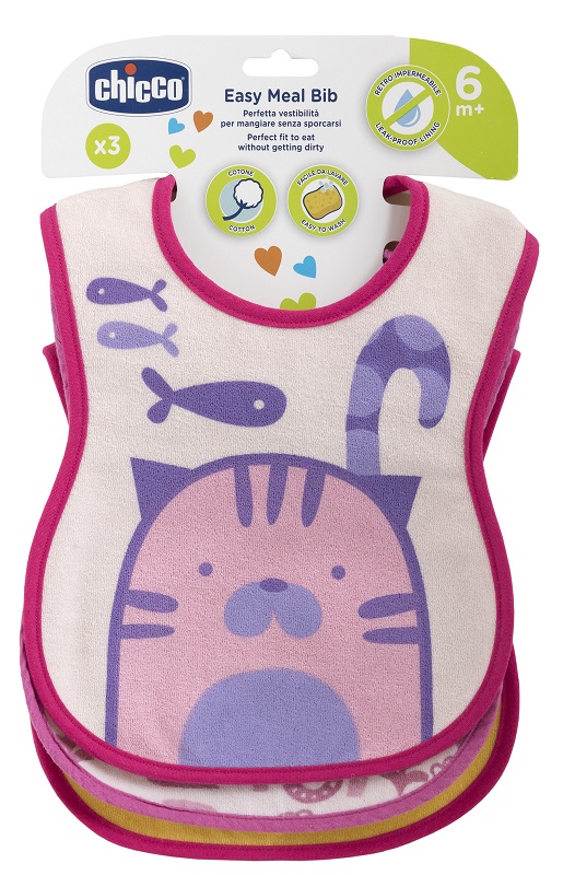 CHICCO BAVAGLINO PAPPA 6M 3 PEZZI GIRL - Farmacia Castello Srl