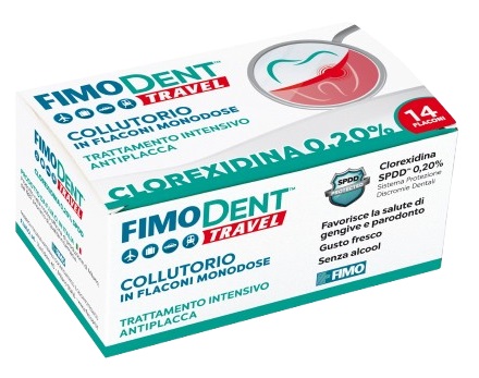 FIMODENT TRAVEL COLLUTORIO CLOREXIDINA SPDD 0,20% 14 FLACONCINI MONODOSE 10 ML - Farmacia Castello Srl
