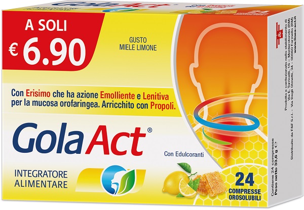 GOLA ACT MIELE E LIMONE 24 COMPRESSE OROSOLUBILI - Farmacia Castello Srl