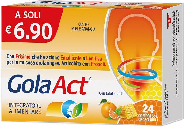 GOLA ACT MIELE ARANCIA 24 COMPRESSE OROSOLUBILI - Farmacia Castello Srl