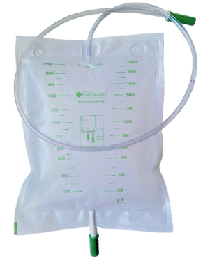 SACCA DA LETTO PER RACCOLTA URINA DA 2 LITRI CON SCARICO TUBO 130 CM 10 PEZZI - Farmacia Castello Srl
