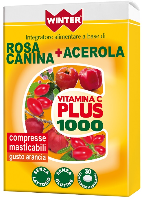 WINTER VITAMINA C PLUS 1000 ROSA CANINA + ACEROLA 30 COMPRESSE MASTICABILI - Farmacia Castello Srl