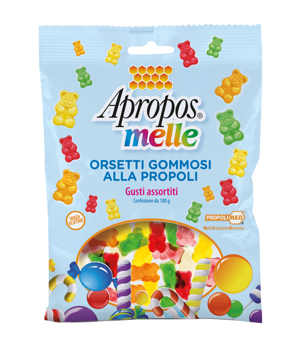 APROPOS MELLE ORSETTI GOMMOSI ALLA PROPOLI GUSTI ASSORTITI 100 G - Farmacia Castello Srl