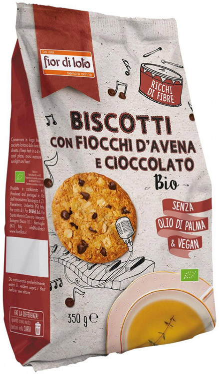 BISCOTTI CON FIOCCHI DI AVENA E CIOCCOLATO 350 G - Farmacia Castello Srl