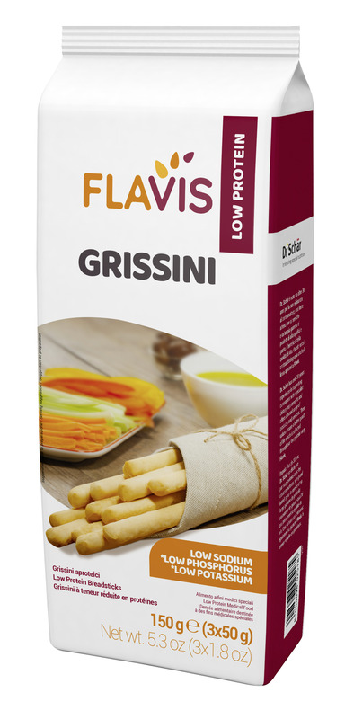FLAVIS GRISSINI APROTEICI 3 PORZIONI DA 50 G - Farmacia Castello Srl