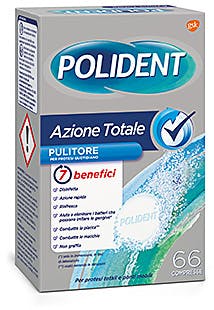 POLIDENT AZIONE TOTALE 66 COMPRESSE PULITORE PER PROTESI QUOTIDIANO - Farmacia Castello Srl