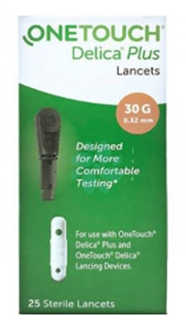 LANCETTE PUNGIDITO ONETOUCH DELICA PLUS 25 PEZZI - Farmacia Castello Srl