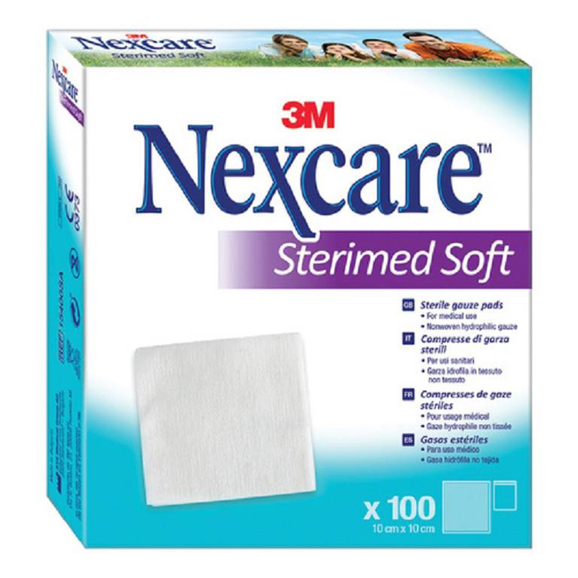 GARZA COMPRESSA STERIMED SOFT IN TESSUTO NON TESSUTO STERILE 10X10CM 100 PEZZI MULTILINGUAL - Farmacia Castello Srl