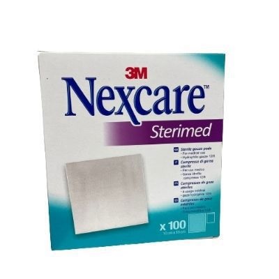 GARZA COMPRESSA NEXCARE STERIMED IN COTONE 20 FILI 18X40CM MULTILINGUAL 100 PEZZI - Farmacia Castello Srl