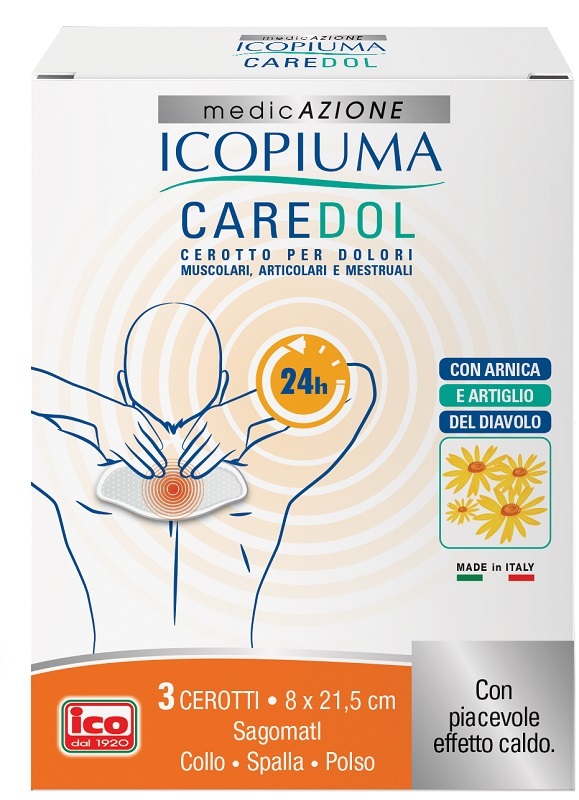 ICOPIUMA CAREDOL CEROTTO DOL COLLO-SPALLA-POLSO 3 PEZZI - Farmacia Castello Srl