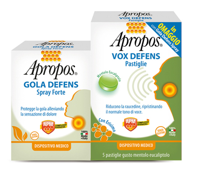 APROPOS GOLA DEFENS SPRAY FORTE + VOX DEFENS PASTIGLIE - Farmacia Castello Srl