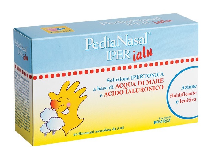 PEDIANASAL IPER SOLUZIONE IPERTONICA CON ACIDO IALURONICO 20 FLACONCINI MONODOSE DA 5 ML - Farmacia Castello Srl