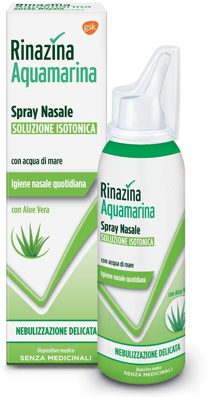 RINAZINA AQUAMARINA ISOTONICA ALOE SPRAY NEBULIZZAZIONE DELICATA 100 ML - Farmacia Castello Srl
