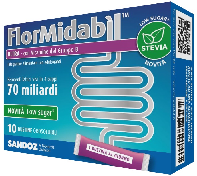 FLORMIDABIL ULTRA 10 BUSTINE CON STEVIA - Farmacia Castello Srl