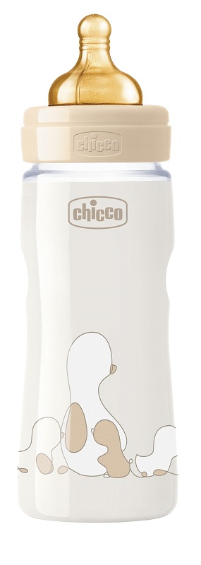 CHICCO BIBERON ORIGINAL 330ML TOUCH REGULAR UNISEX CON TETTARELLA IN CAUCCIU' - Farmacia Castello Srl