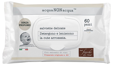 FIOCCHI DI RISO ACQUA NON ACQUA SENZA PROFUMO 60 SALVIETTE - Farmacia Castello Srl