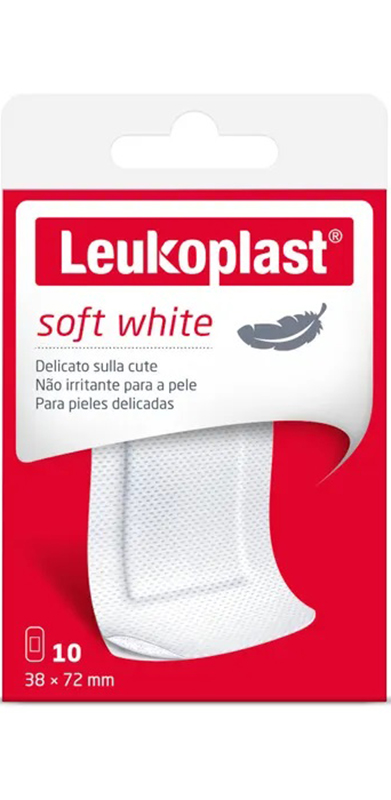 LEUKOPLAST SOFT WHITE 72 X 38 CM 10 PEZZI - Farmacia Castello Srl