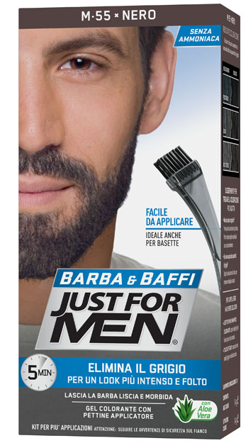JUST FOR MEN BARBA & BAFFI M55 NERO 51 G - Farmacia Castello Srl