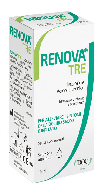 RENOVA TRE COLLIRIO A BASE DI TREALOSIO E ACIDO IALURONICO 10 ML SENZA CONSERVANTI - Farmacia Castello Srl