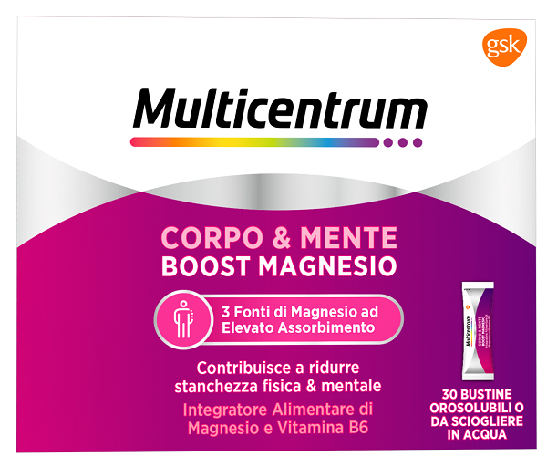 MULTICENTRUM BOOST MAGNESIO 30 BUSTINE - Farmacia Castello Srl