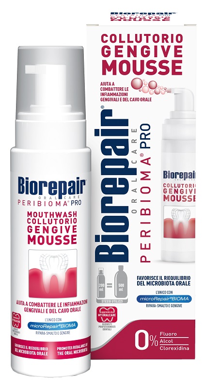 BIOREPAIR ORAL CARE PERIBIOMA PRO COLLUTORIO GENGIVE MOUSSE 200 ML - Farmacia Castello Srl