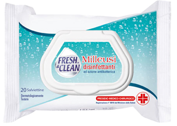 DISINFETTANTE FRESH&CLEAN SALVIETTINE 20 PEZZI - Farmacia Castello Srl
