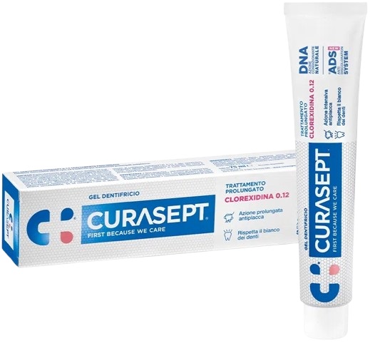 CURASEPT DENTIFRICIO 0,12 75 ML ADS+DNA - Farmacia Castello Srl