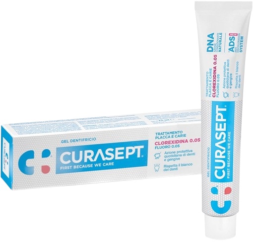 CURASEPT DENTIFRICIO 0,05 75 ML ADS+DNA - Farmacia Castello Srl