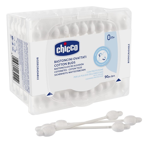 CHICCO BASTONCINI COTONATI 90 PEZZI - Farmacia Castello Srl