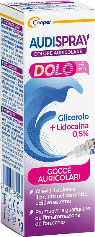 GOCCE AURICOLARI AUDISPRAY DOLO PER BAMBINI 7 G - Farmacia Castello Srl