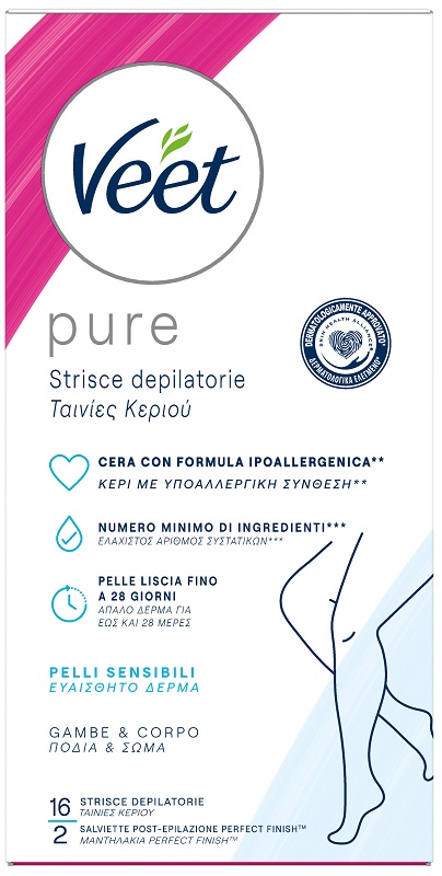 VEET STRISCE CORPO IPOALLERGENICHE 16 PEZZI - Farmacia Castello Srl