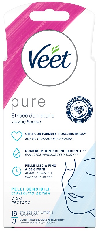 VEET STRISCE VISO IPOALLERGENICHE 16 PEZZI - Farmacia Castello Srl